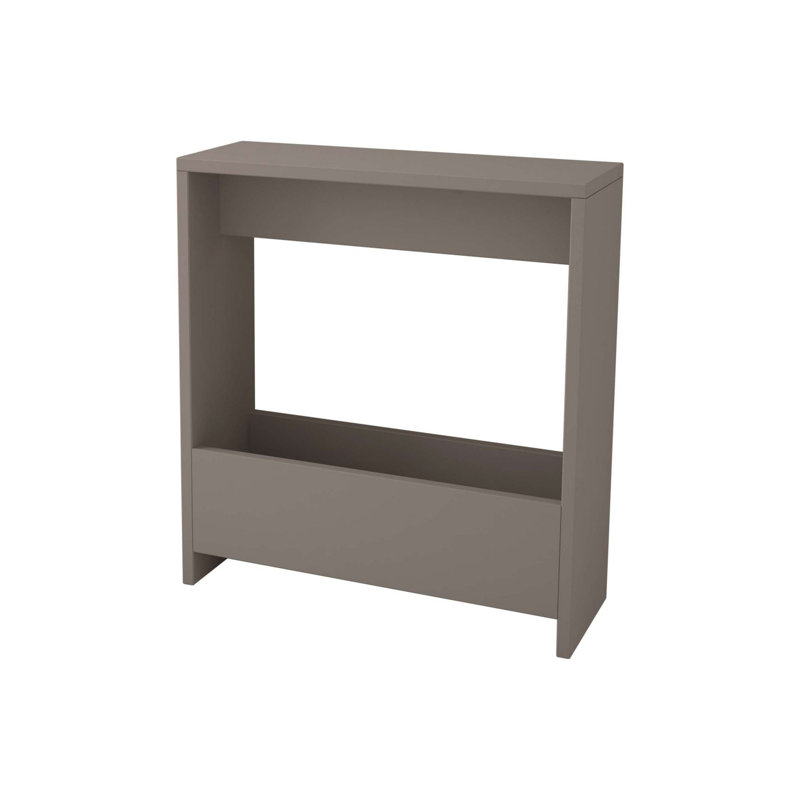 Modern Side Table, Light Mocha, 21.7 x 23.6 x 7.9 inches | 100% Melamine Coated Particle Board, Thickness: 0.7 inches | Holds Up to 15.4 lbs, Elegant Design for Living Room & Bedroom, Stylish and Functional