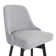 Orfield Modern Swivel Counter or Bar Height Upholstered Armless Bar Stool with Footrest in Wood