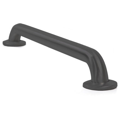 Arista 1-1/4 In. Concealed Screw Stainless Steel Safety Grab Bar In Matte Black