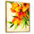 Toile avec cadre flottant or