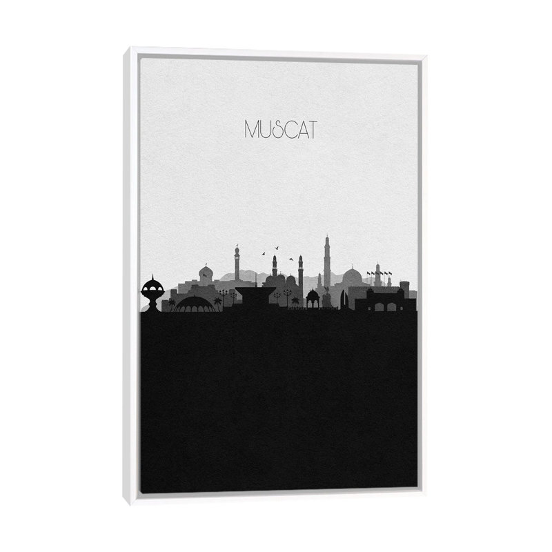 Muscat, Oman City Skyline by Ayse Deniz Akerman - Print on Canvas