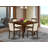 5-Pc Dining Set Consist of a Square Dining Table and 4 Upholstered chairs - Antique Walnut finish