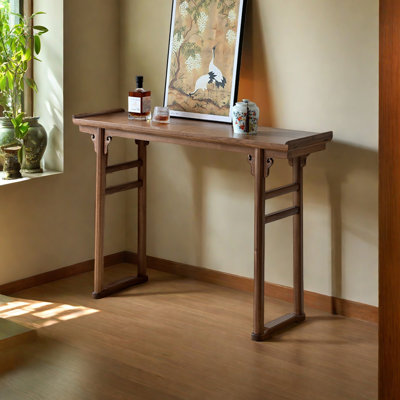 Solid wood Zen-style console table