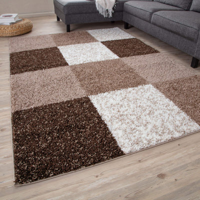 Myshaggy Collection Rugs Geometric Design in Brown