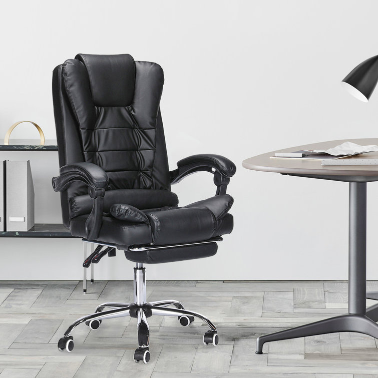 Padded Office Desk Chair with Armrests, Adjustable | adamsbargainshop