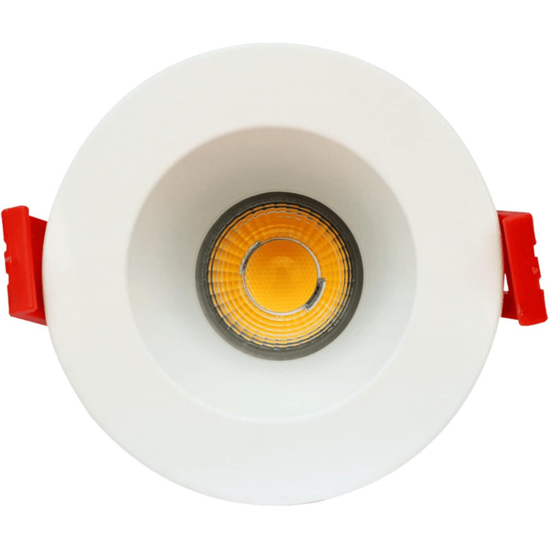 Ensemble d'éclairage encastré standard 2 po à intensité variable et étanche homologué IC, Blanc