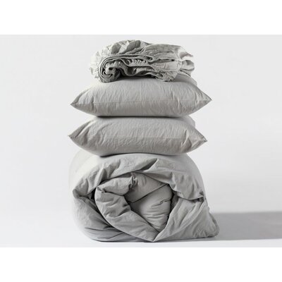 Organic Crinkled Percale 80 Thread Count 100% Cotton Percale Sheet set -  Coyuchi, 1021867