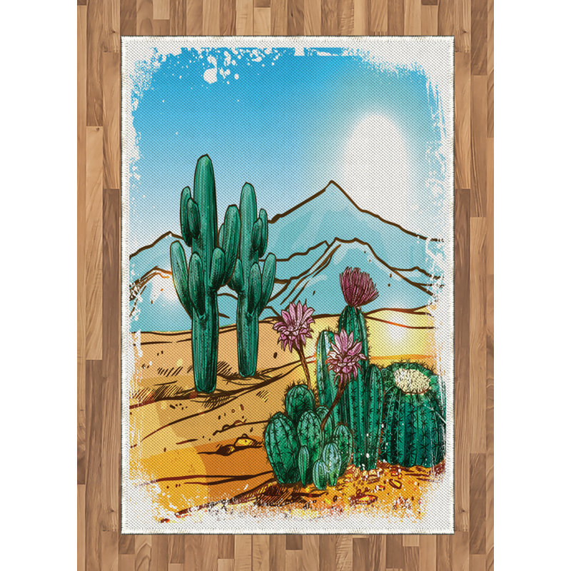 Tapis décoratif Cactus, Rectangle— 4 pi x 5 pi 8 po