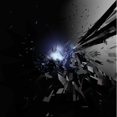 Prisco Explosion In Space Background - Wrapped Canvas Print