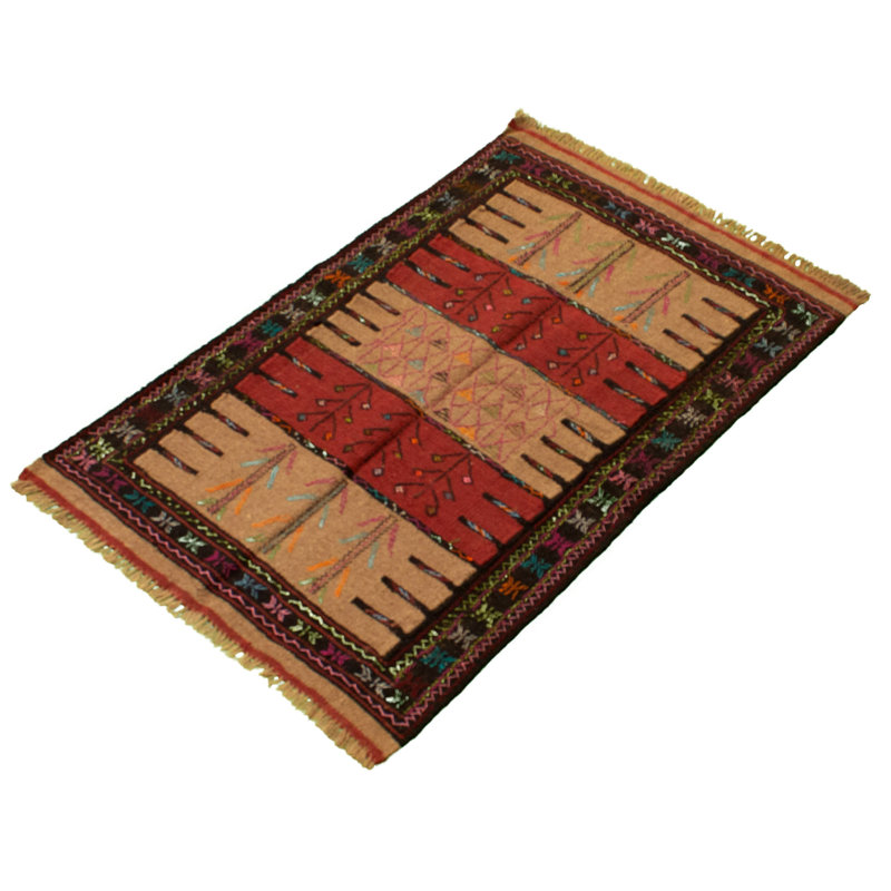 One-of-a-Kind 3'7" X 5'9" New Age Wool Area Rug in