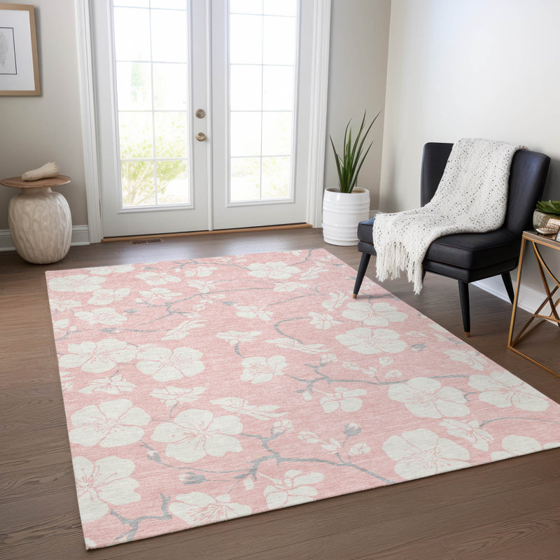Tapis intérieur / extérieur rose Ensa , 5' x 7'6"