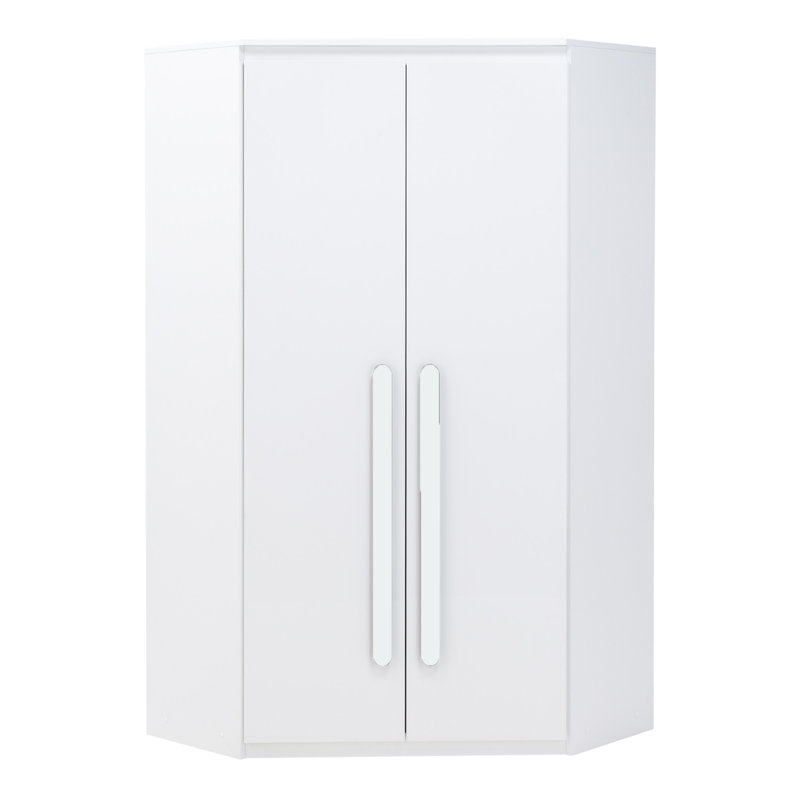 2 Door Manufactured Wood Wardrobe, White