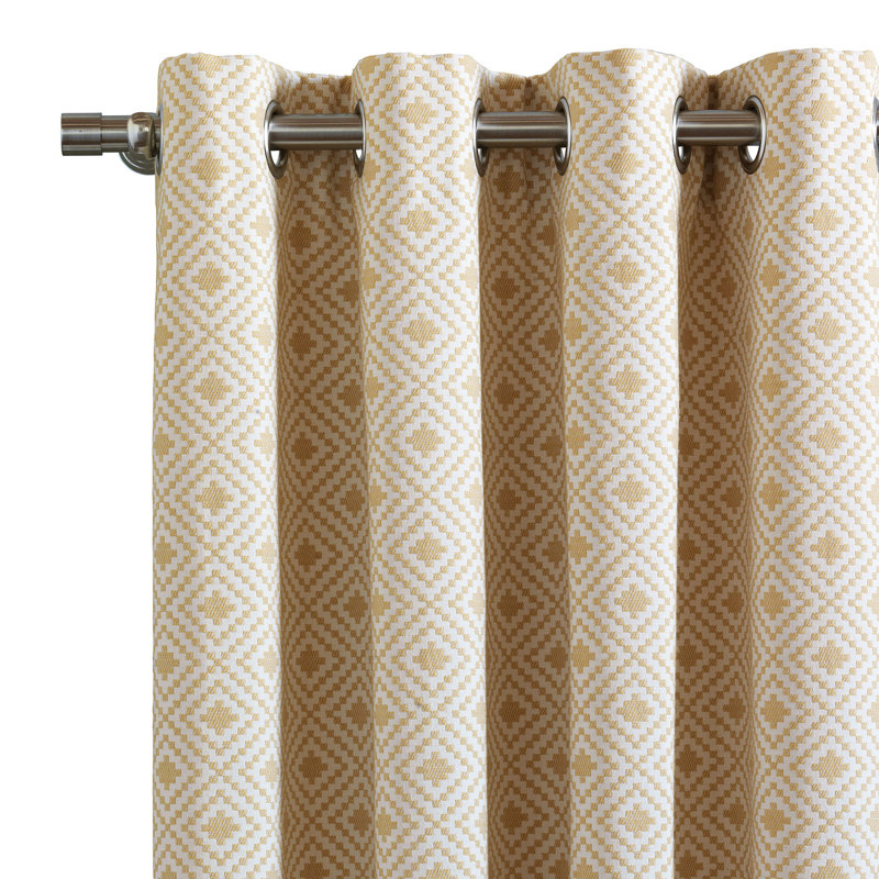 Downey Cotton Blend Room Darkening Curtain Single Panel, 96" W x 84" L
