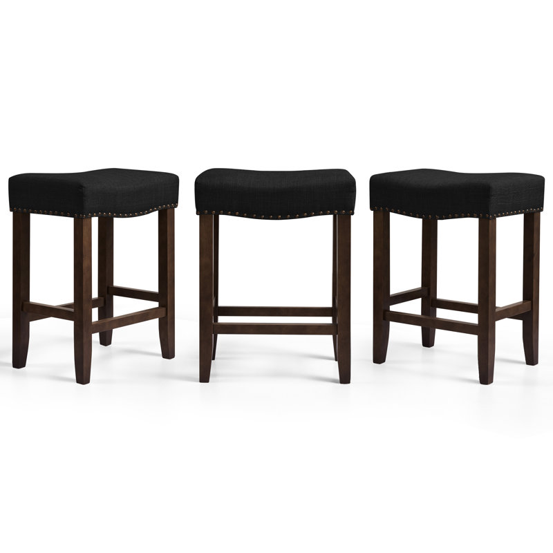 Tabouret de bar moderne avec siège en bois Jaeshon, Blanc, Tabouret de bar (siège d'une hauteur de 29,75 po), 1