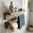 Aveline 2-Piece Handmade Solid Spruce Wood Floating Wall Shelf & Toilet Paper Holder Set