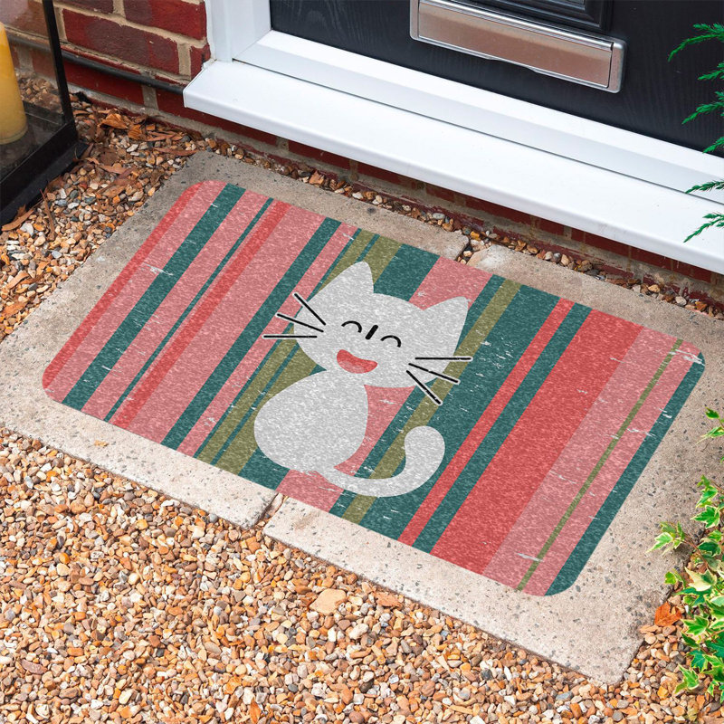 Durable PVC Doormat, Non-Slip Underside, 15.7 x 27.6 inches | 100% Weather-Resistant PVC Material | Ideal for Indoor & Outdoor Use, Easy to Clean, Stylish Design for Home Entryways & Patios