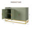 Buffet 47,2 po cannelé avec armoire de rangement, buffet de cuisine moderne avec tablettes réglables, meuble-buffet avec portes média pour le salon, la cuisine et le vestibule-777034409