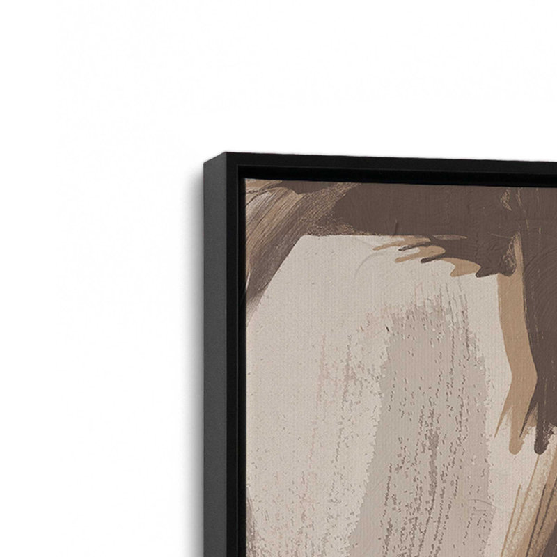 «Abstract Sienna Swirl II», reproduction sur toile, H 30,75 po x l 20,75 po x P 1,75 po, Cadre flottant noir satiné