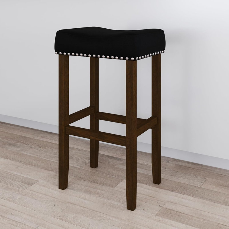 Tabouret de bar Hylie, Noir/brun foncé, Tabouret de bar (siège d'une hauteur de 29 po)