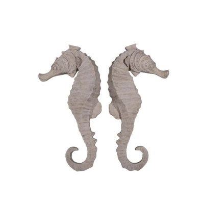 Large Seahorse Set Statues