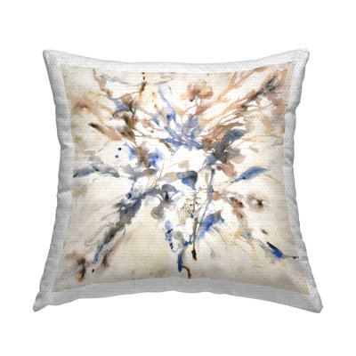 Abstract Indoor/Outdoor Throw Pillow