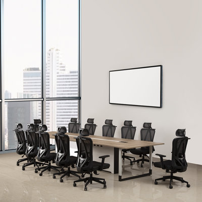 Rectangular Conference Table and Chair Set by Inbox Zero