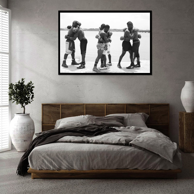 Good Good Art noir «clinch III», reproduction d'art mural | Stephane Gaboué | Édition limitée | Cadre en bois massif
