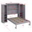 Lit escamotable avec garde-robe et tablette de rangement-1722474248