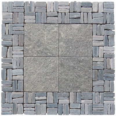 Carreau de mosaïque mural Quartzite Grand Central