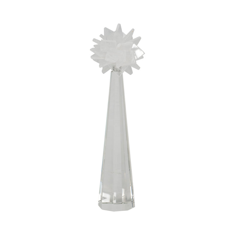 Statues cristal limpide Calume Crystal, Blanc