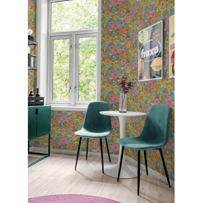 Retro Floral Peel and Stick Wallpaper