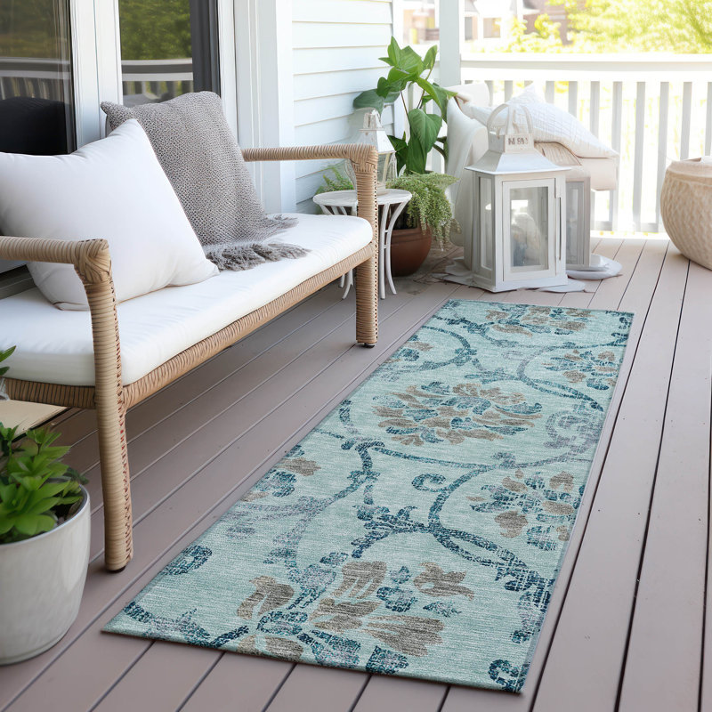 Paillasson d'extérieur Soriya, Tapis de couloir 2 pi 3 po x 7 pi 6 po