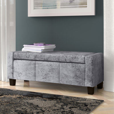 Velvet Upholstered Storage Bench