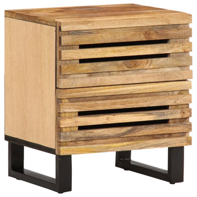 40cm W Steel Bedside Table