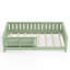 Structure de lit simple avec bibliothèque et garde-corps de sécurité, lit plateforme avec rangement, mobilier de chambre à coucher, vert-129184208