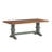 Fortville 78" Solid Wood Oak Finish Top Dining Set With Spindle Back Chairs - 6-Piece, Antique Sage Base Table, Antique Black Base Chairs And Bench-605803901-605803899
