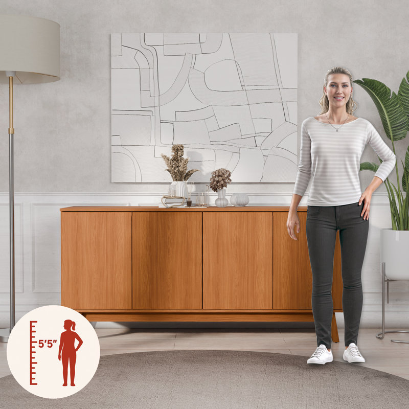 Tokyo 4-door Sideboard With Soft-close Doors, Brown