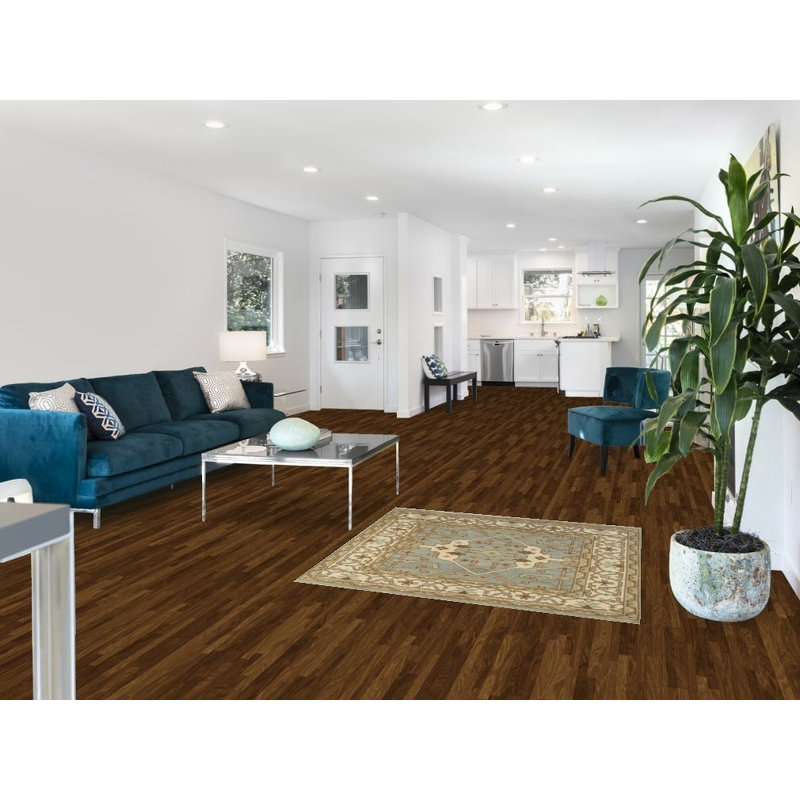 Tapis carré bleu clair en laine Oushak