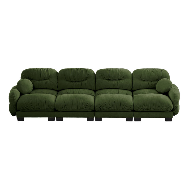 Compression Modular Sofas, Chenille 4 Seater Modern Home Seating