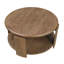 Élégant ensemble de tables basses de salon à finition brune 3 pièces Table basse Table de bout avec tablettes inférieures