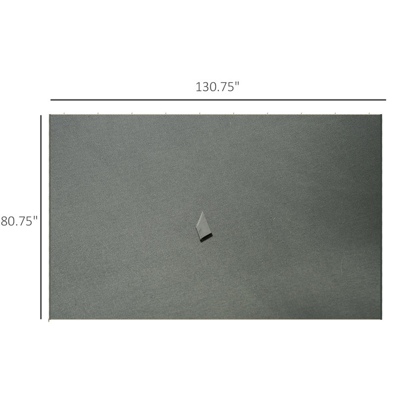 Rideaux latéraux de remplacement pour abri de jardin - 10 pi x 12 pi, gris avec crochet et installation, pour faciliter l'installation