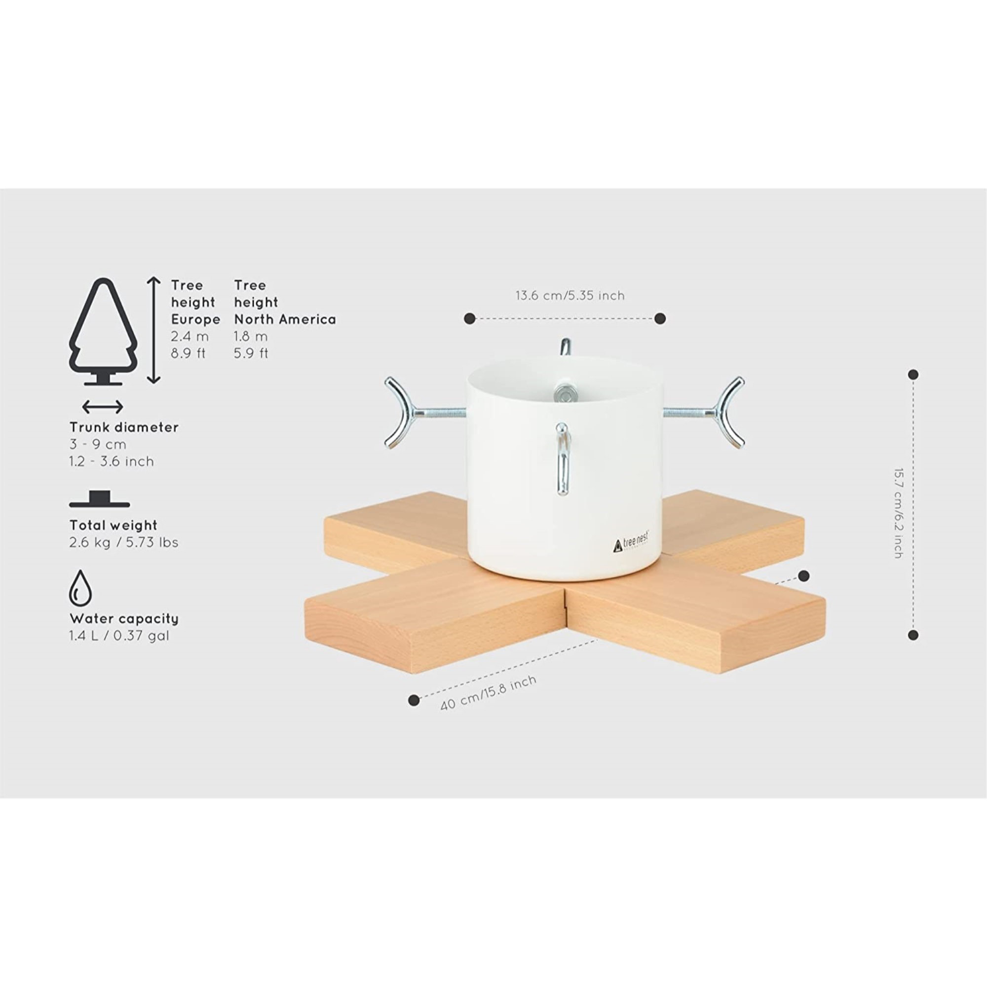 Christmas Live Tree Stand, White