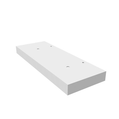 60" Wide Solid Surface Minimalist Vanity Countertop in White – Modern Bathroom Vanity Top for Vessel Sinks