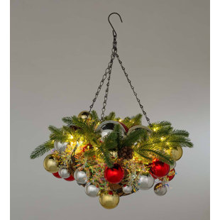 1pc Artificial Christmas Hanging Basket, Decorated with Frosted Pine Cones,  Christmas Ornaments Hanging Basket Christmas Decorations for Front Door  Wall Window Lawn Yard Garden Xmas Decor