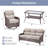 Outdoor Patio Wicker Sofa Conversation Set With Swivel Chairs And Coffee Table-616976853-616976840