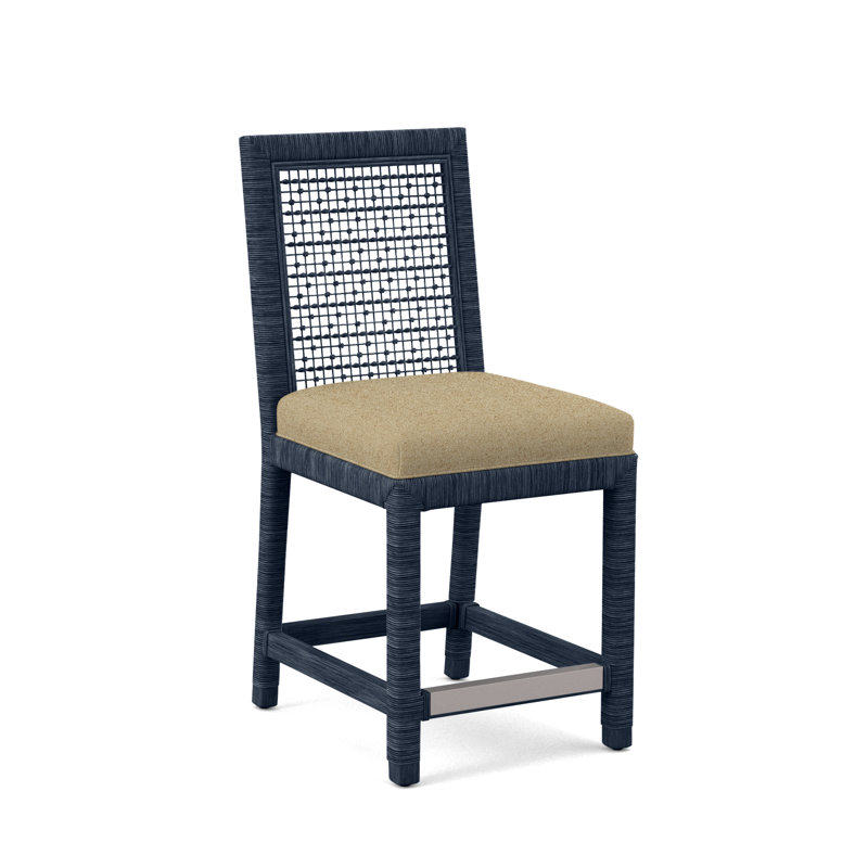 Pine Isle 24" Counter Stool, Sage Green Performance; 0855-43, Navy