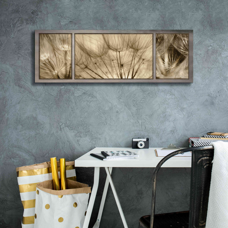 «Goatsbeard Trio On Canvas» par Lori Deiter, reproduction, H 12 po x l 36 po x P 1,5 po