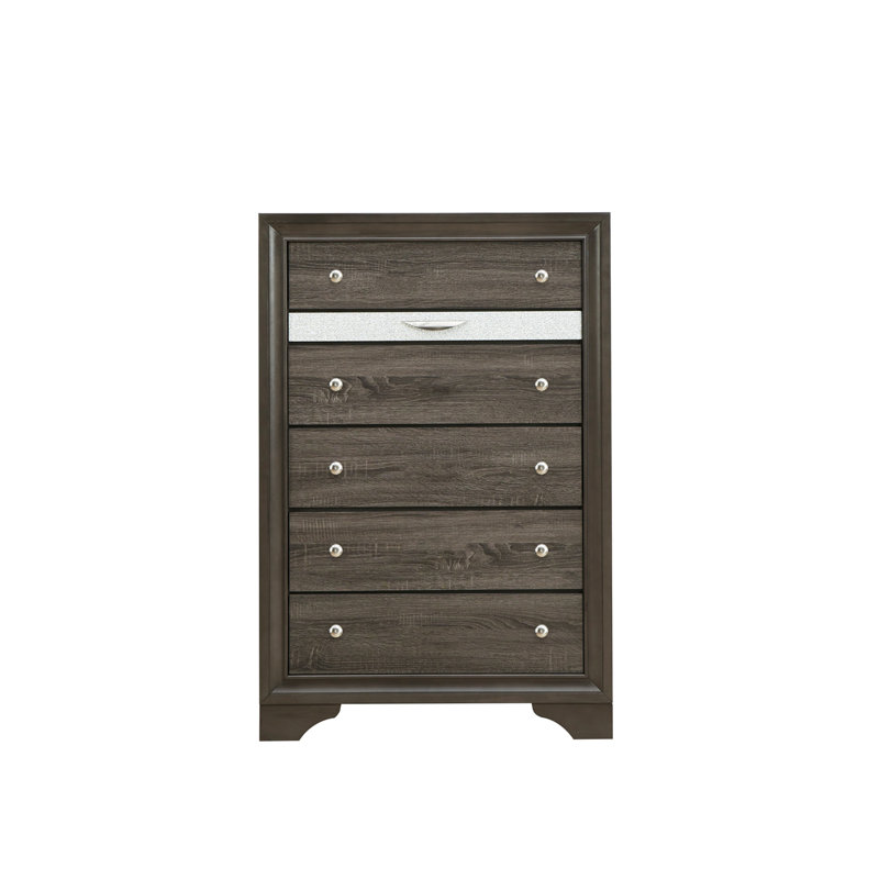 Commode moderne en stratifié avec tiroirs pleine extension et compartiments doublés de feutre, parfait pour un rangement élégant