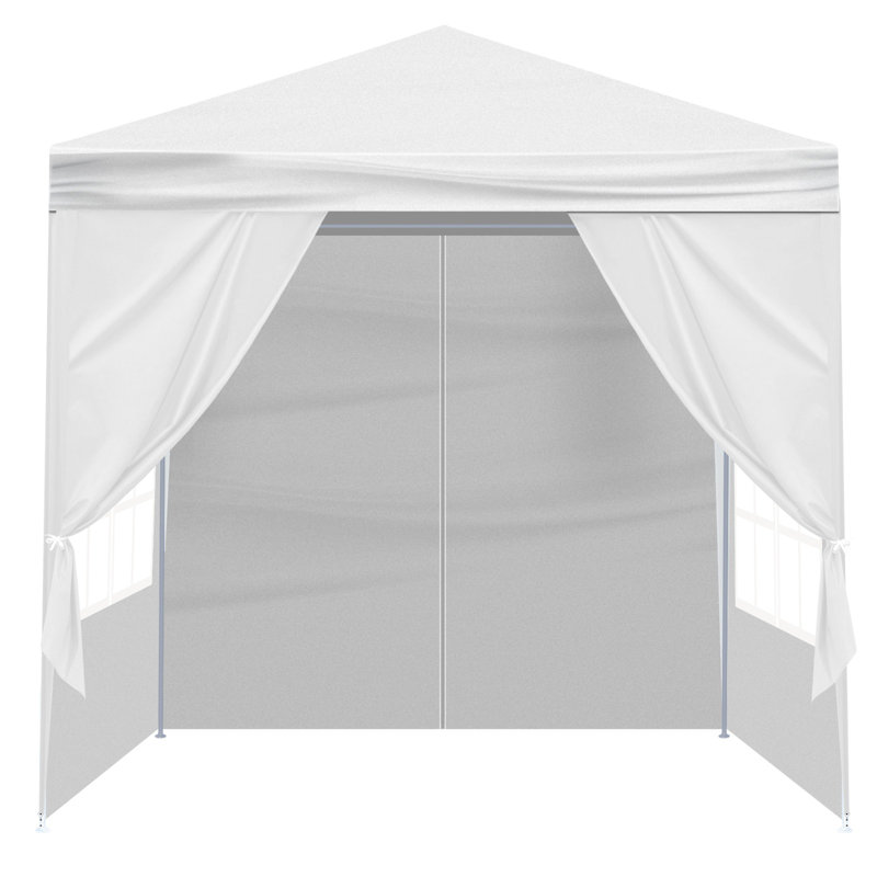 Tente portative 6,5 pi x 6,5 pi avec quatre côtés, Blanc