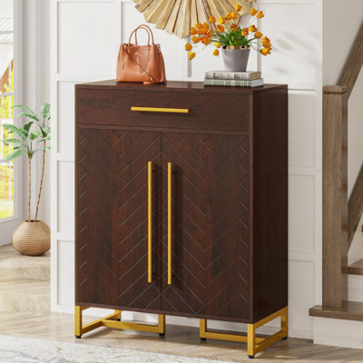 Wooden Shoe Storage Cabinet with Doors